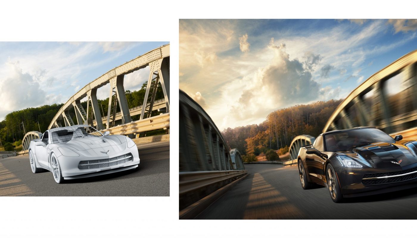 Corvette Stingray Running Shot