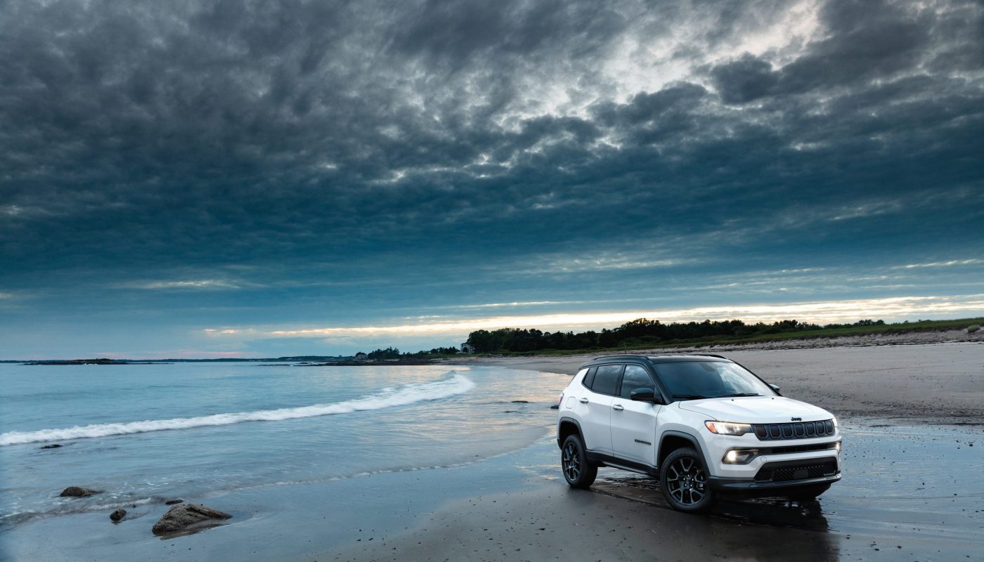 Jeep Compass Beach at Dawn